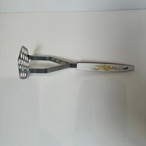 Vintage Stanley Stainless Masher Potato Smasher Harvest Cornucopia Made in USA